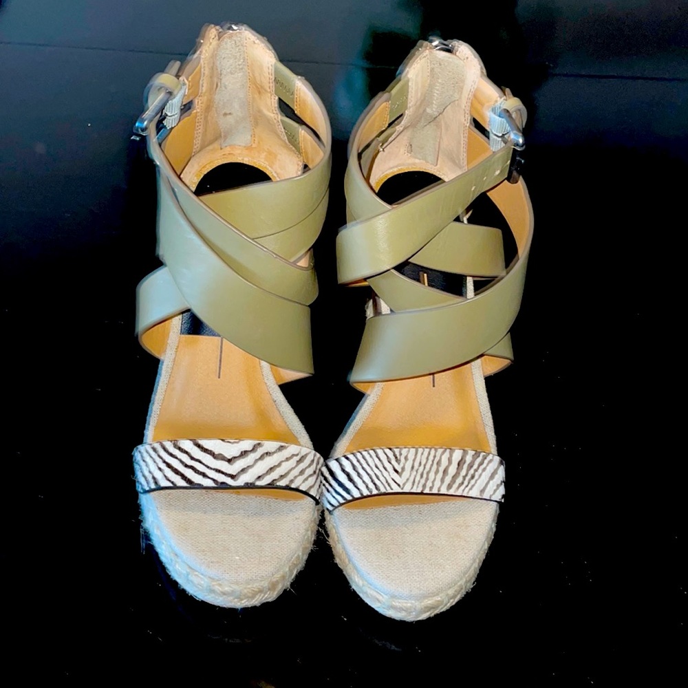 Dolce vita leather wedge sandal